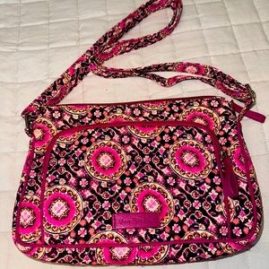 Vera Bradley RFID Little Hipster Crossbody Bag in Raspberry Medallion. Used.